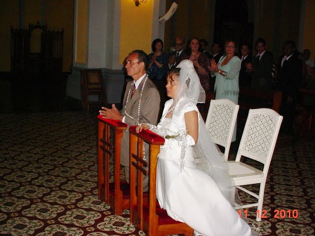 Casados ante Dios,prometen amarse y cuidarse has el fin de los dias